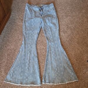 Rock & Roll Denim Light Blue Flare Jeans